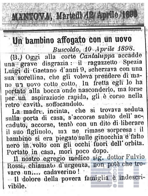 LA PROVINCIA DI MANTOVA 12 Aprile 1898